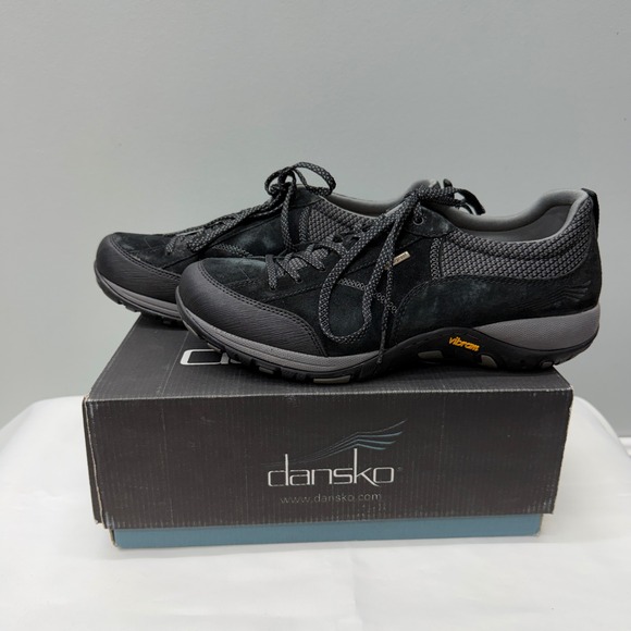 Dansko Paisley Waterproof Black Suede Leather Athletic Shoes Womens 10.5 11 - Picture 2 of 9